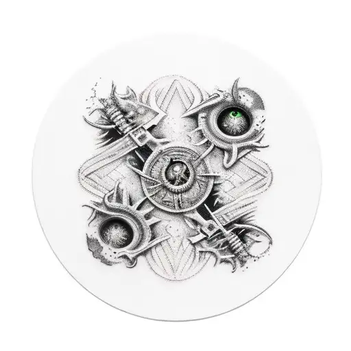 round tattoo, dark souls undead curse sign tattoo design idea