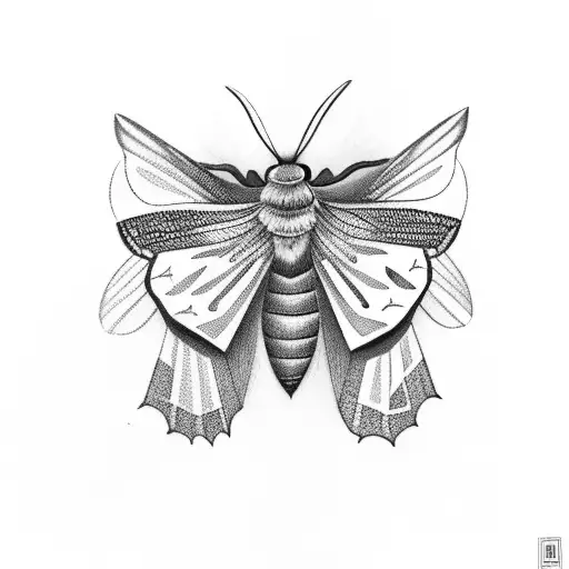 Moth, forest, midnight tattoo design idea