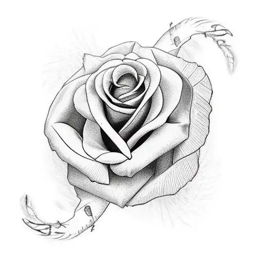 Incorporate a cross, roses, turkey feathers and elk horns  tattoo design idea