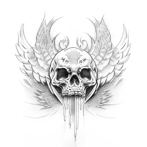 Fallen Angel tattoo design idea