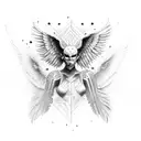 Fallen Angel tattoo design idea