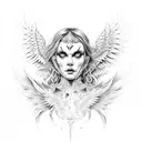 Fallen Angel tattoo design idea