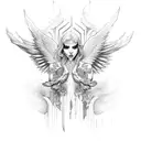 Fallen Angel tattoo design idea