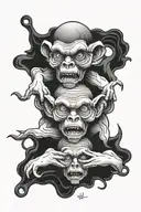 speak hear see no evil  tattoo design idea