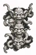 speak hear see no evil  tattoo design idea