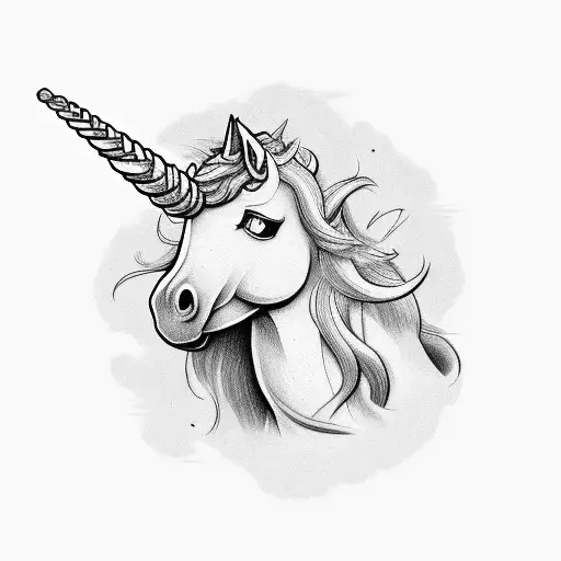 UNICORN tattoo design idea