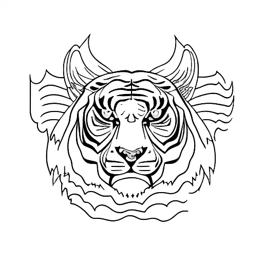 2003  big tiger  tattoo design idea