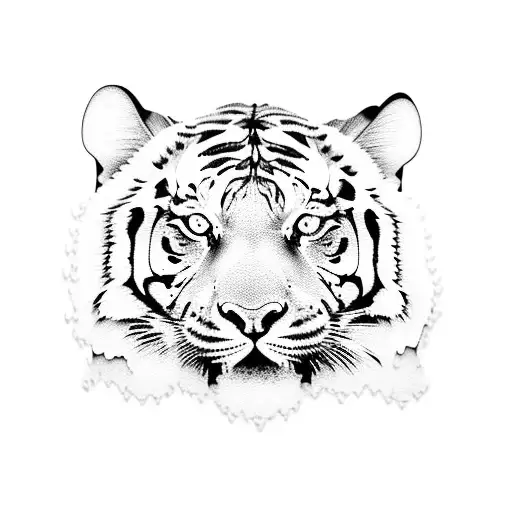2003 text big tiger  tattoo design idea