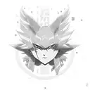 akatsuki cloud with pain charecter tattoo design idea