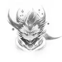 akatsuki cloud with pain charecter tattoo design idea