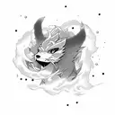 akatsuki cloud with pain charecter tattoo design idea