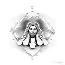Rasta jesus tattoo design idea