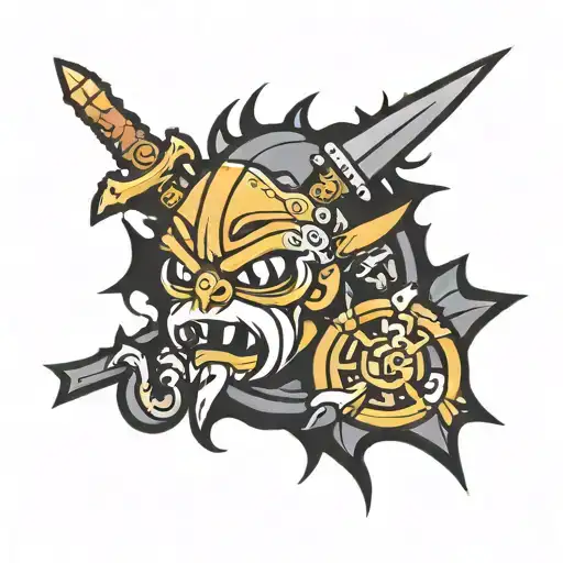 Old School RuneScape Tumeken's shadow tattoo design idea