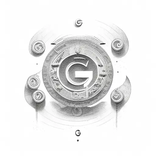  letter G with the number three in Roman numeral tattoo design idea