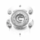  letter G with the number three in Roman numeral tattoo design idea