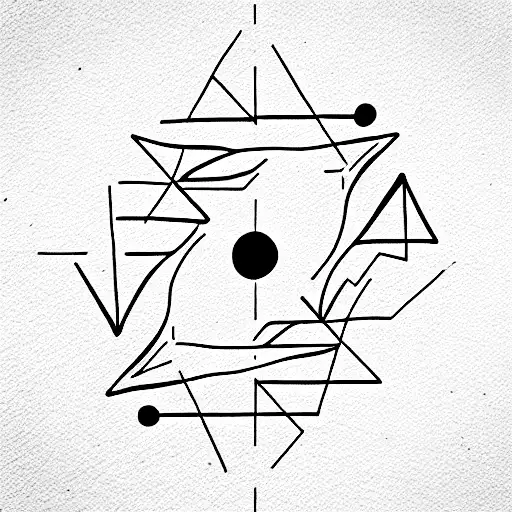 sharp symetrical design tattoo design idea