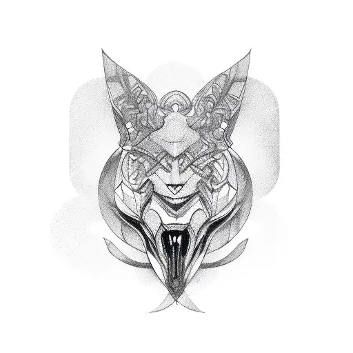 sharp symetrical designs tattoo design idea