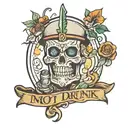 I'm not drunk tattoo design idea