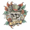 I'm not drunk tattoo design idea