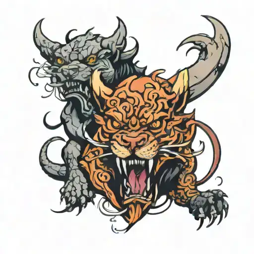 death album Cerberus tattoo design idea