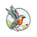robin bird tattoo design idea