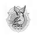 robin bird tattoo design idea