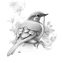 robin bird tattoo design idea