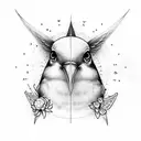 robin bird tattoo design idea