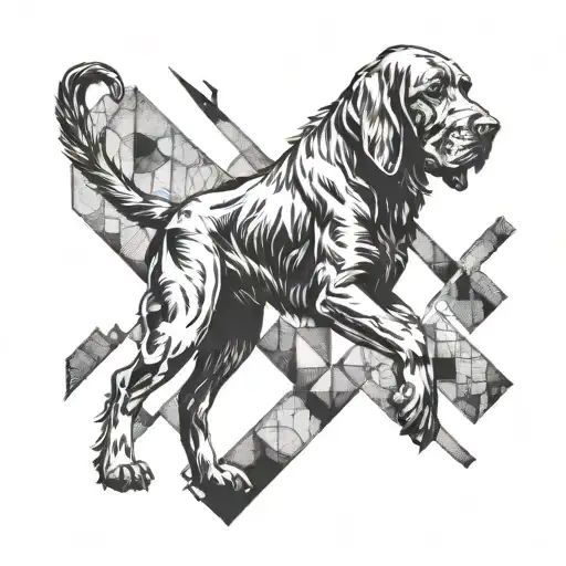 bloodhound  tattoo design idea