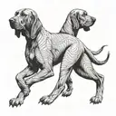 bloodhound  tattoo design idea