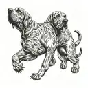 bloodhound  tattoo design idea