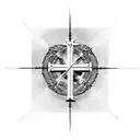 Christian Cross, RIP Dad, tattoo design idea