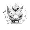 Gengar pokemon cute tattoo design idea