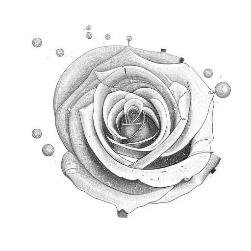 A tattoo depicting the evolution of technology and its impact on human improvement, with a rose symbolizing beauty amidst progress tattoo design idea