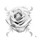 A tattoo depicting the evolution of technology and its impact on human improvement, with a rose symbolizing beauty amidst progress tattoo design idea