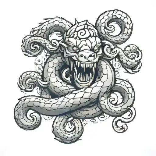 Disney hercules hydra tattoo design idea