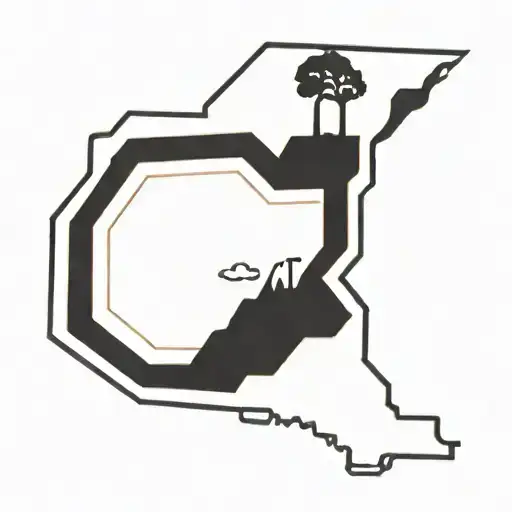 app state logo in North Carolina state outline tattoo design idea