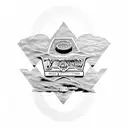 Lynyrd Skynyrd lyrics intertwined with a simple man silhouette tattoo design idea