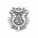 Lynyrd Skynyrd lyrics intertwined with a simple man silhouette tattoo design idea