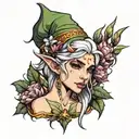 Elf tattoo design idea