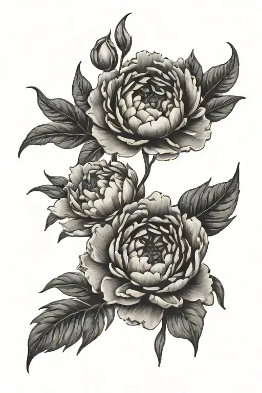fairy peonies flower tattoo tattoo design idea