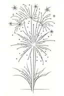 fireworks exploding tattoo design idea