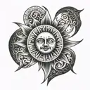 sun, loss tattoo design idea