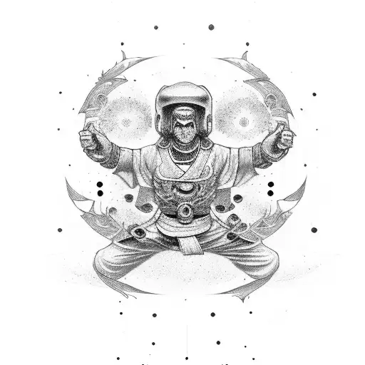 Full sleeve, Martial Arts, Astrophysics tattoo design idea