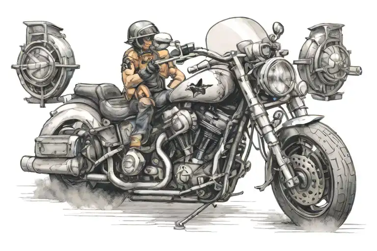 load the chopper  tattoo design idea