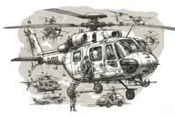 load the chopper helicopter  tattoo design idea