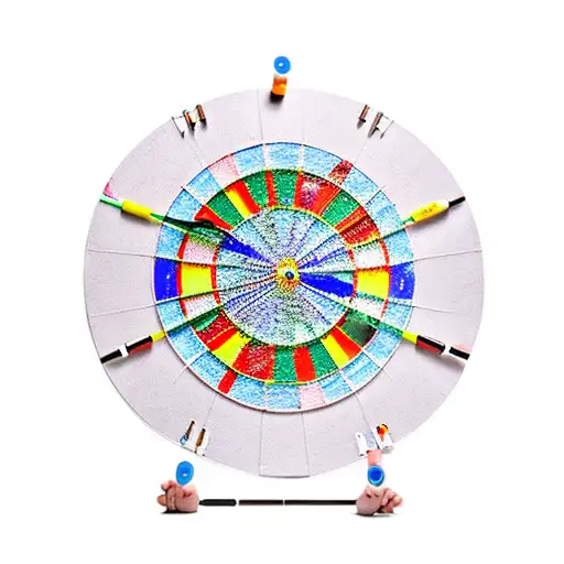 darts board ripped skin tattoo design idea