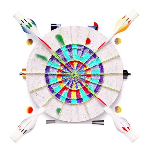 darts board ripped skin tattoo design idea