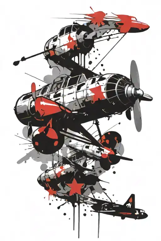 airplane propeller plane tattoo design idea