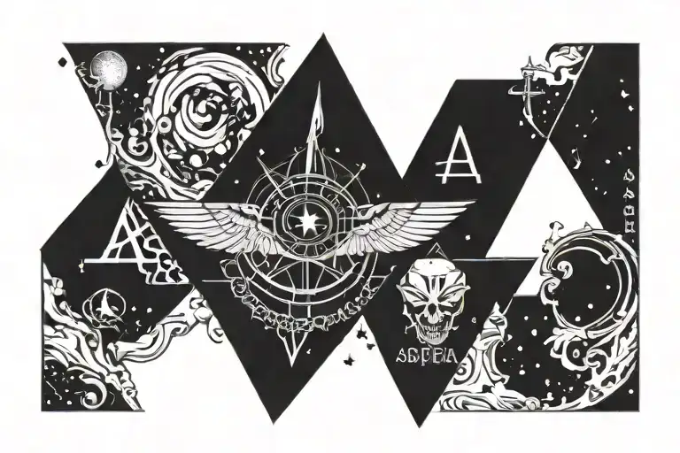 The inscription Per aspera ad astra on the forearm tattoo design idea